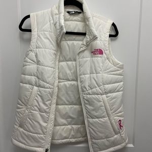 WHITE NORTH FACE VEST